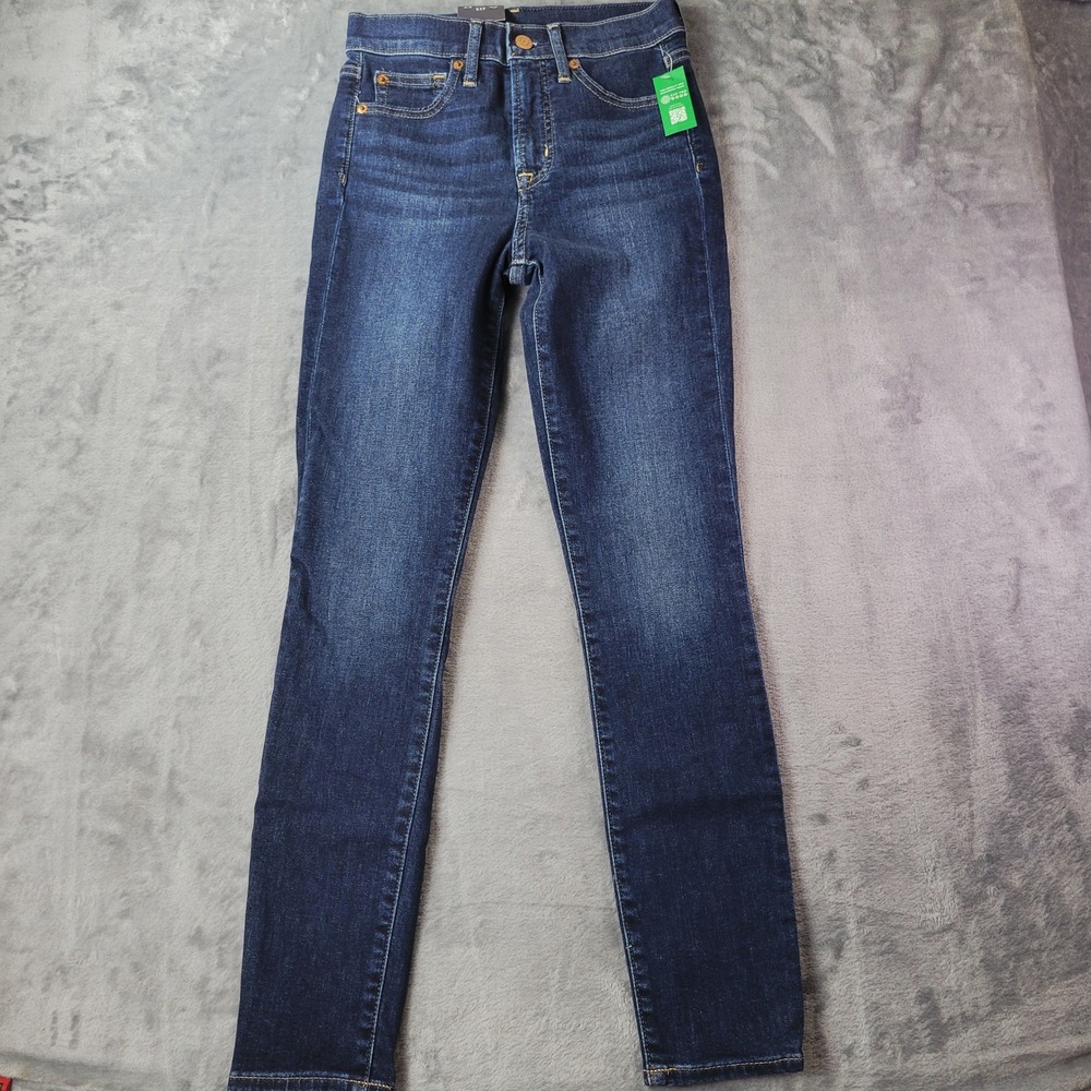 Gap True Skinny High Rise Jeans Dark Indigo Wash 24 00 Regular Everyday NEW - Picture 8 of 10